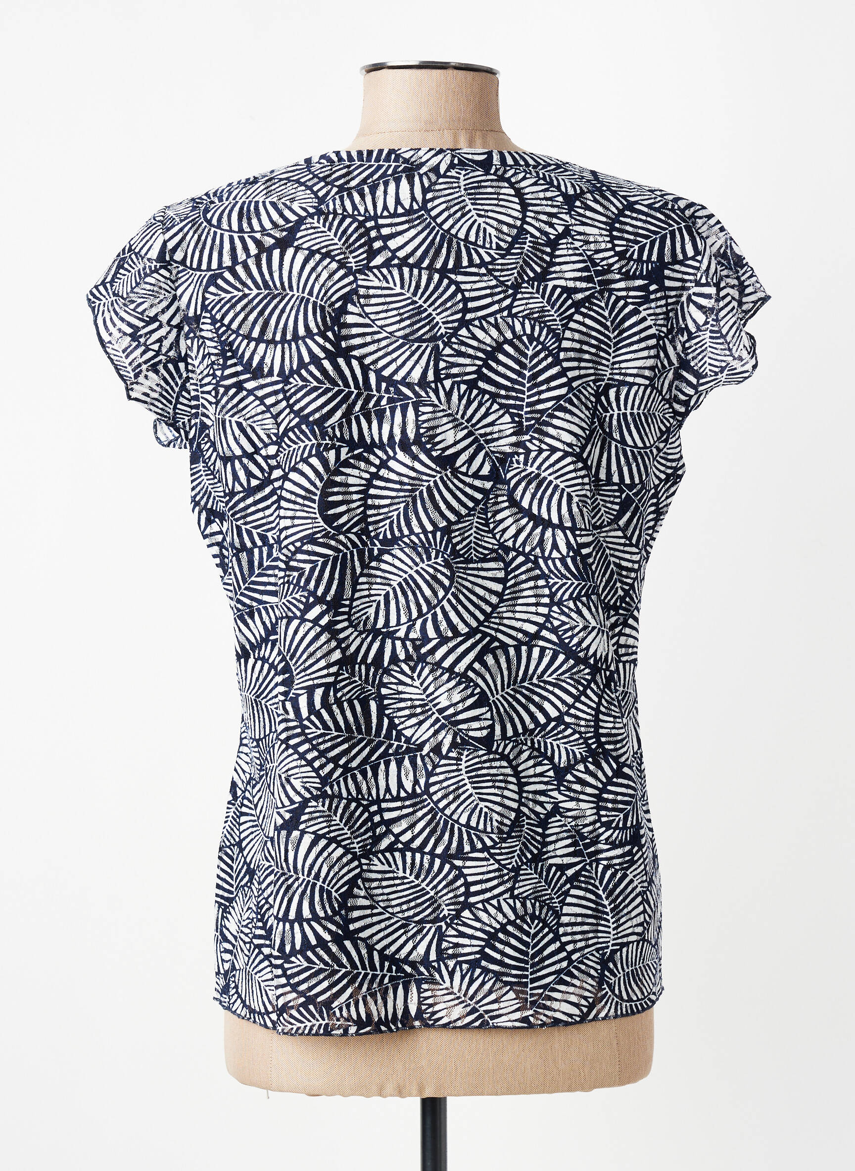 Top manches courtes manches courtes bleu GEVANA femme