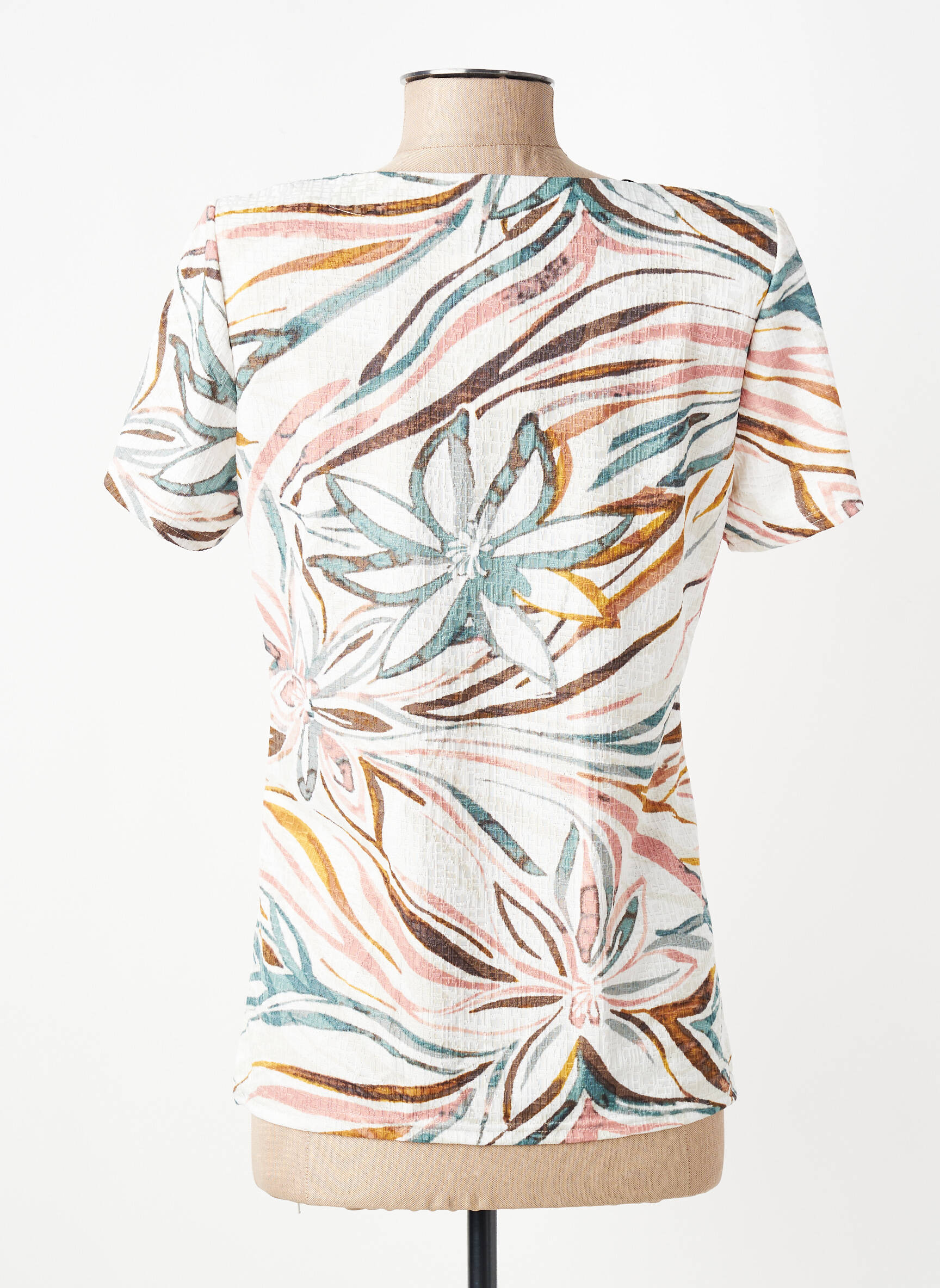 Top manches courtes manches courtes beige GEVANA femme