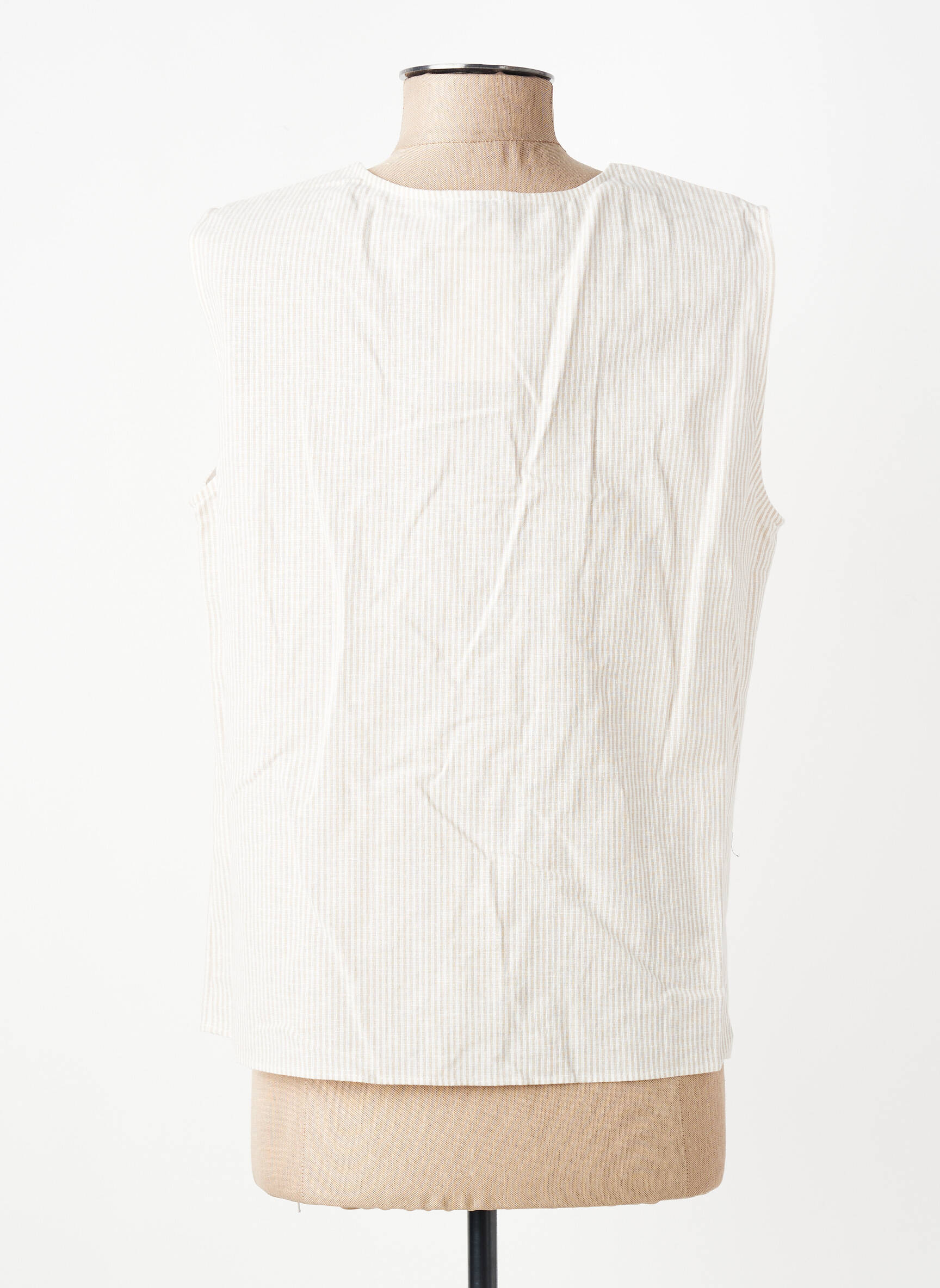Top sans manche sans manche beige GEVANA femme