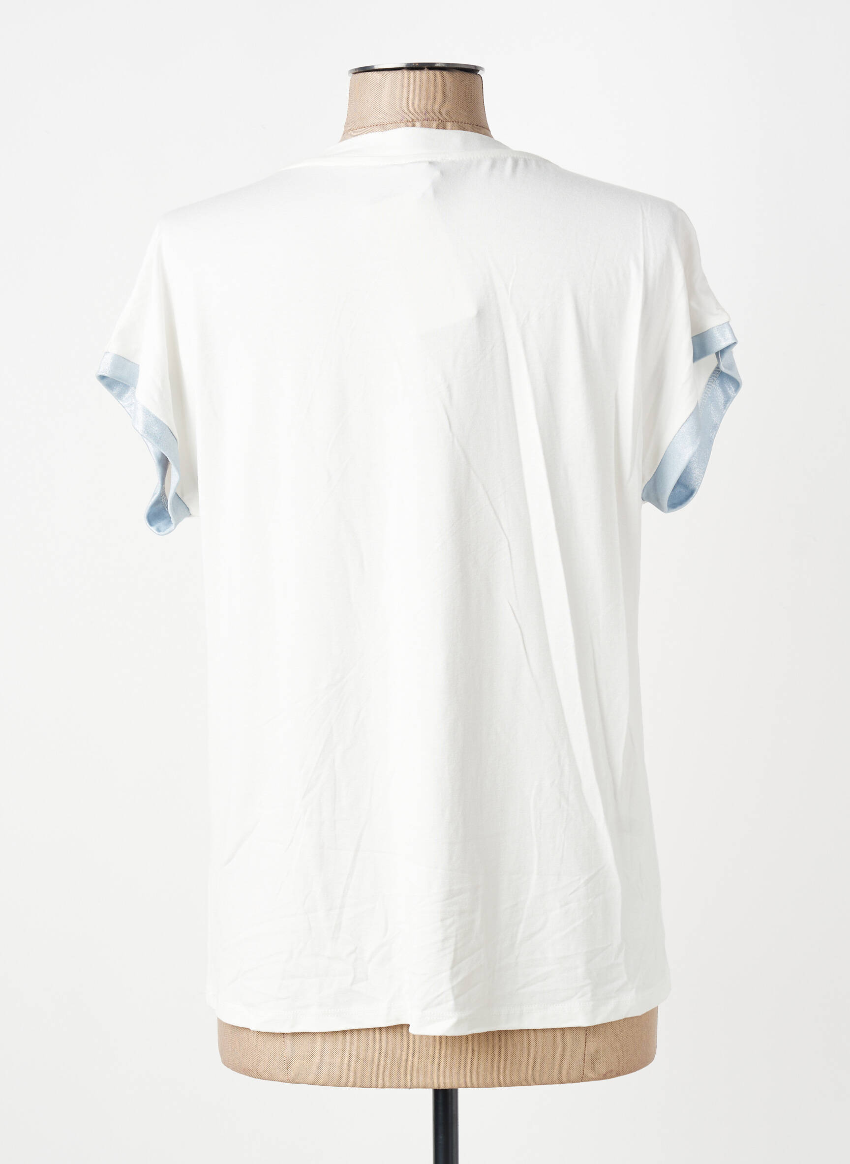 T-shirt coupe droite manches courtes beige GEVANA femme