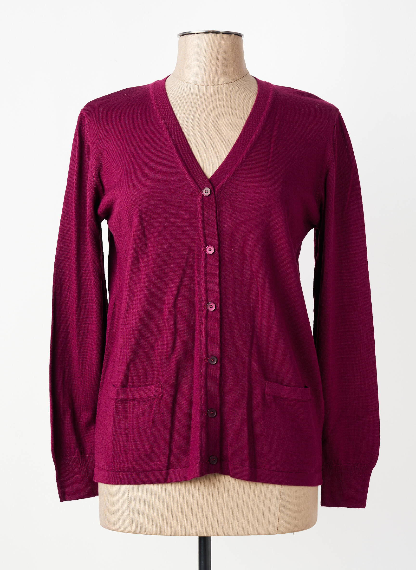 Gilet manches longues stretch rouge GEVANA femme