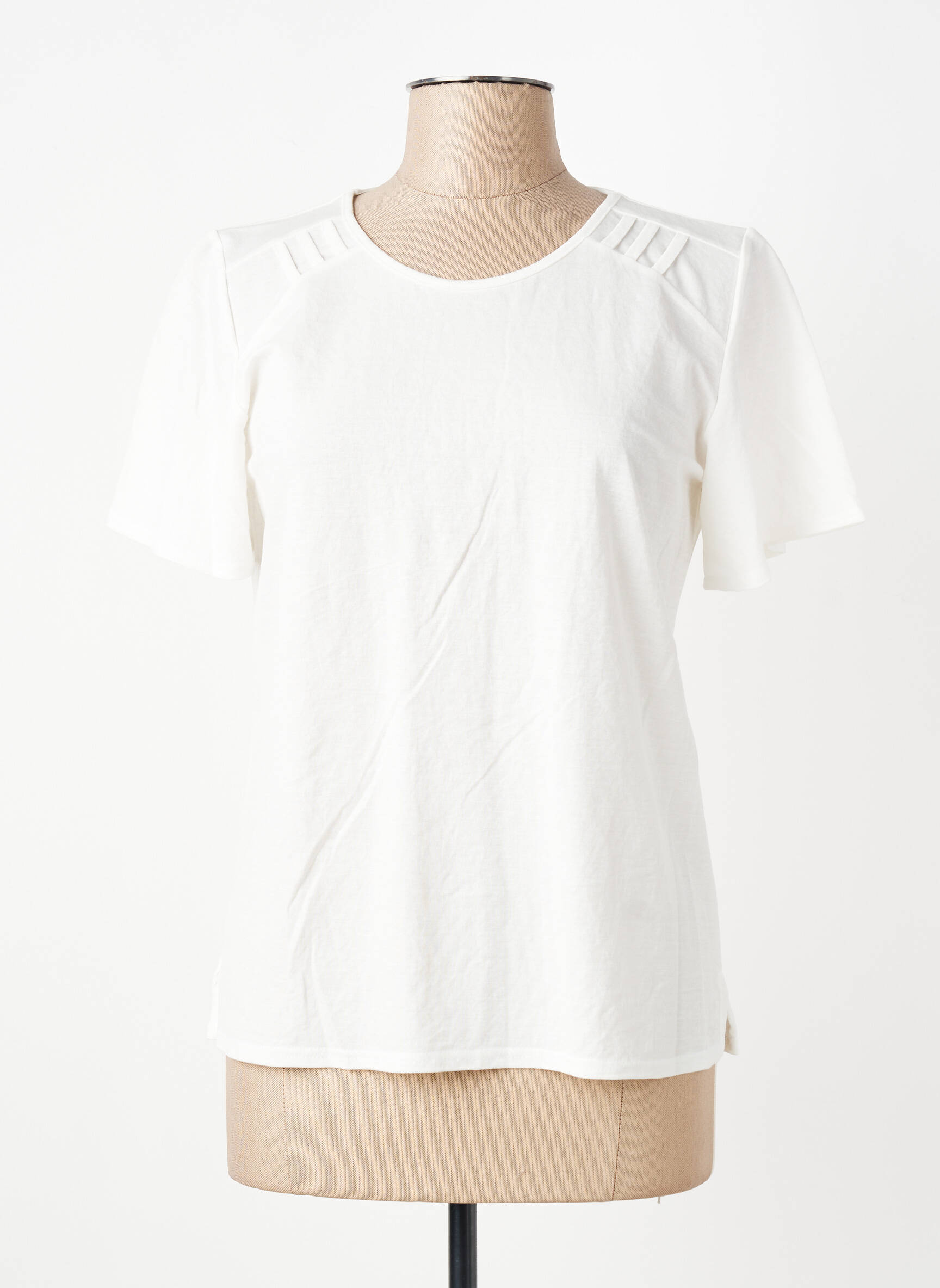 Top manches courtes manches courtes beige GEVANA femme