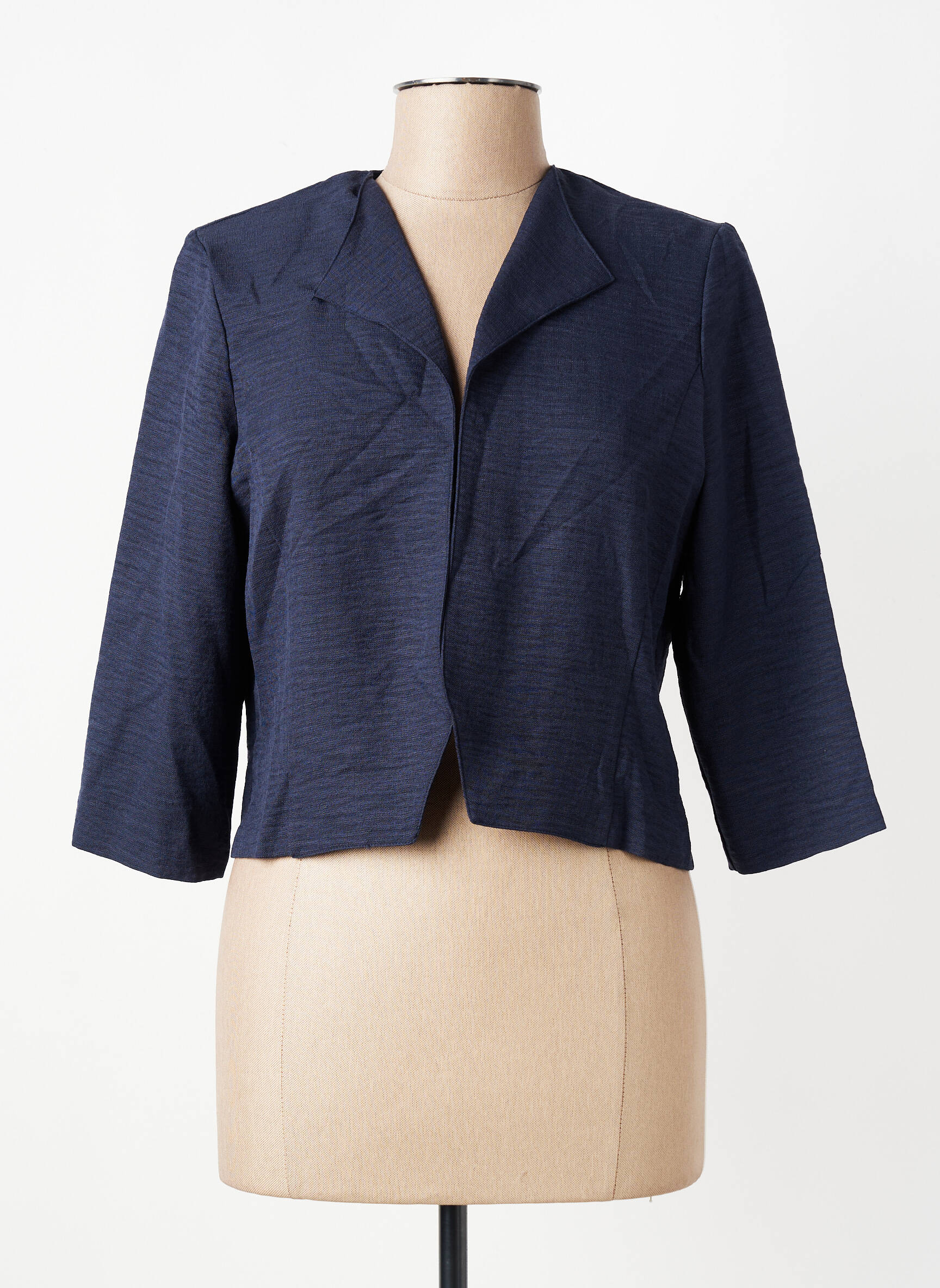 Boléro tissage crêpe bleu GEVANA femme