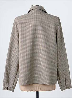 Veste casual poignets boutonnés avec fente marron GEVANA femme