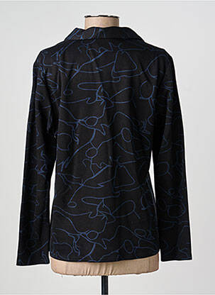 Chemisier coupe cintrée manches longues noir GEVANA femme