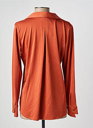 Chemisier coupe cintrée manches longues orange GEVANA femme