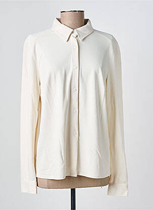 Chemisier coupe cintrée manches longues blanc GEVANA femme