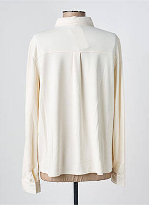 Chemisier coupe cintrée manches longues blanc GEVANA femme