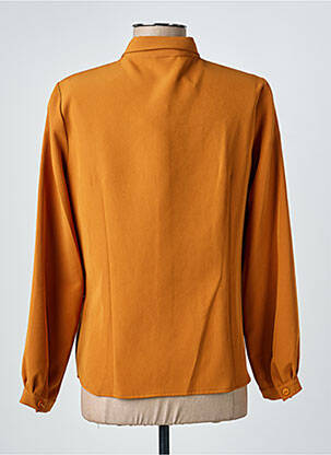Chemisier coupe droite manches longues orange GEVANA femme