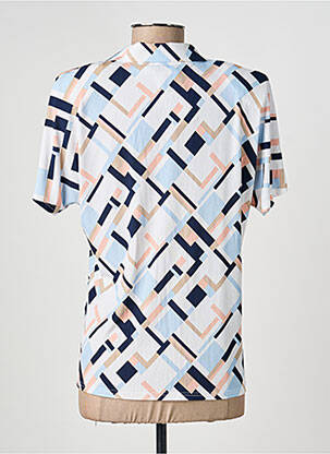 Chemisier manches courtes manches courtes bleu GEVANA femme