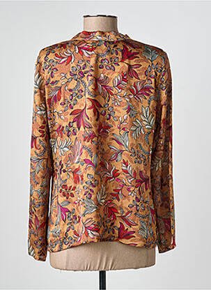 Blouse tissage popeline manches longues jaune GEVANA femme