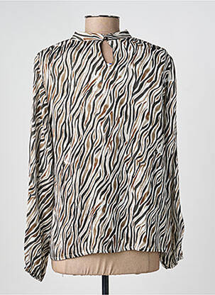 Blouse tissage popeline manches longues noir GEVANA femme