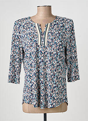 T-shirt manches 3/4 manches 3/4 bleu GEVANA femme