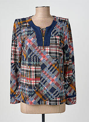 T-shirt imprimé fantaisie manches longues bleu GEVANA femme