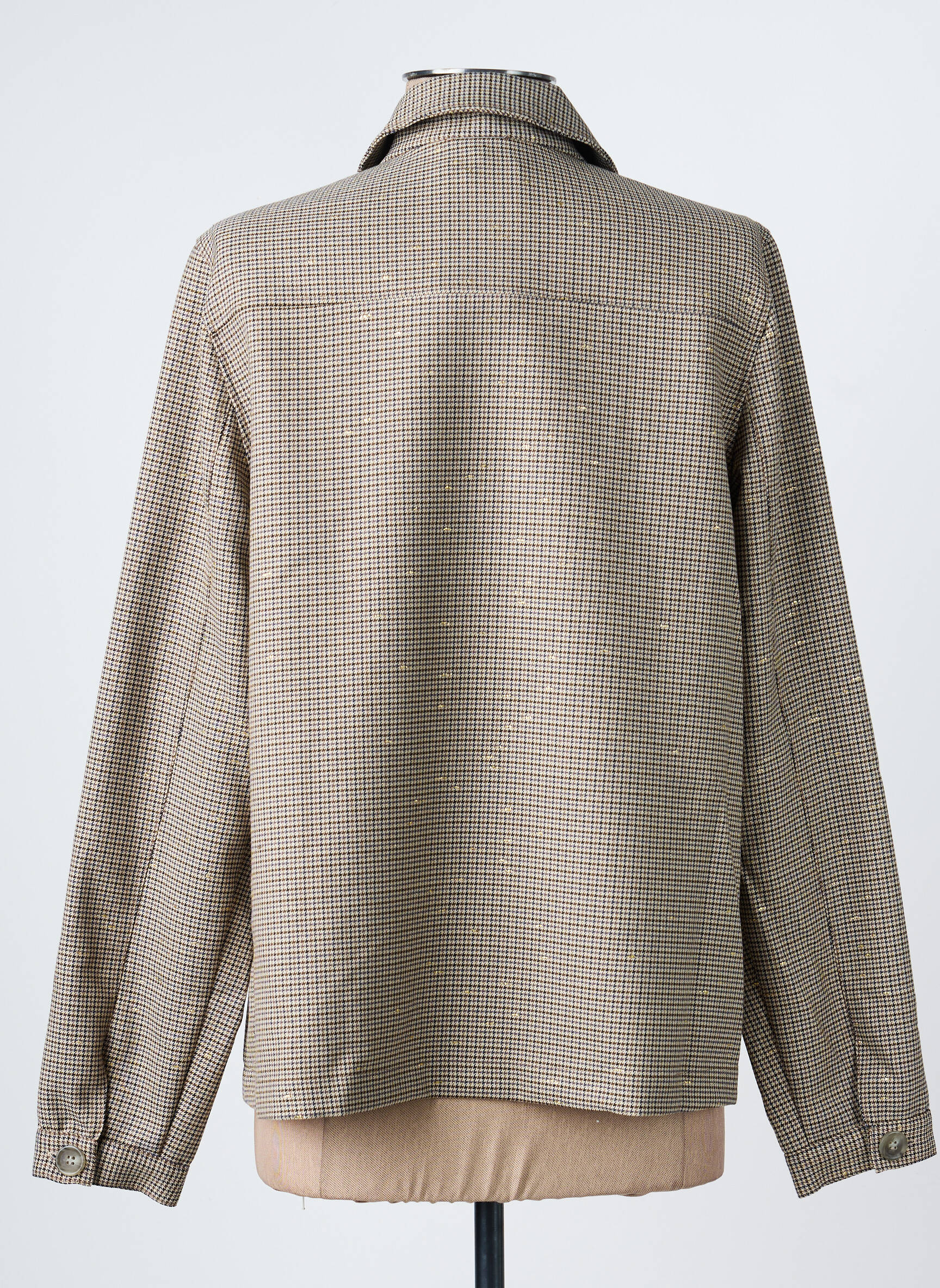 Veste casual poignets boutonnés avec fente marron GEVANA femme