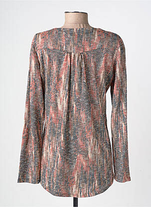 Blouse imprimé fantaisie manches longues orange GEVANA femme