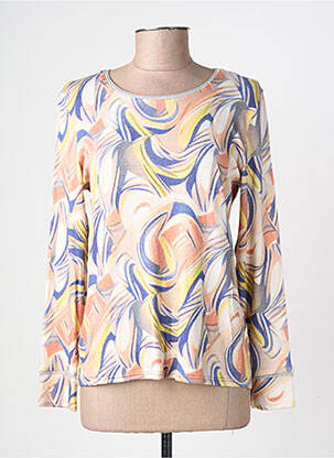 Pull coupe cintrée manches longues beige GEVANA femme