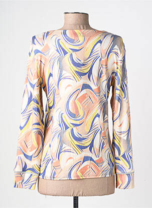 Pull coupe cintrée manches longues beige GEVANA femme