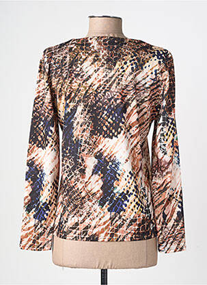 Pull coupe cintrée manches longues beige GEVANA femme