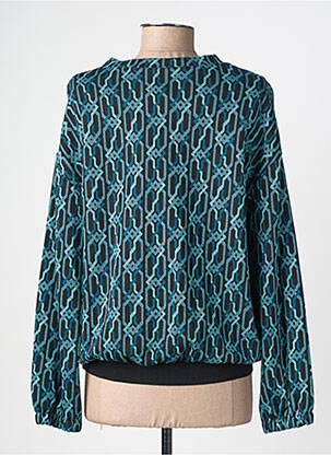 Sweat-shirt stretch manches longues bleu GEVANA femme