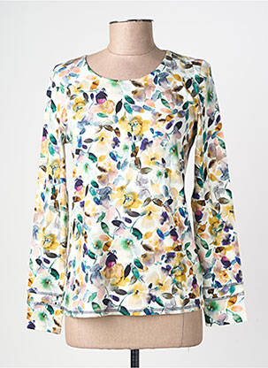 Pull coupe cintrée manches longues beige GEVANA femme