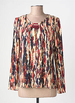 T-shirt imprimé fantaisie manches longues beige GEVANA femme