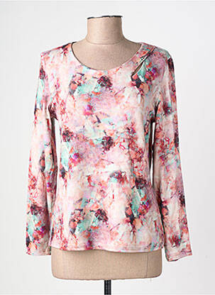 Pull coupe cintrée manches longues rose GEVANA femme