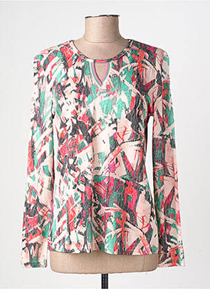 Pull coupe cintrée manches longues rose GEVANA femme