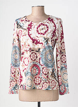 Pull coupe cintrée manches longues beige GEVANA femme