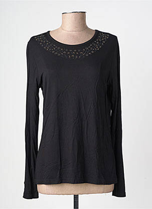 Top manches longues manches longues noir GEVANA femme