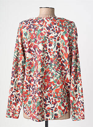 Pull coupe cintrée manches longues orange GEVANA femme