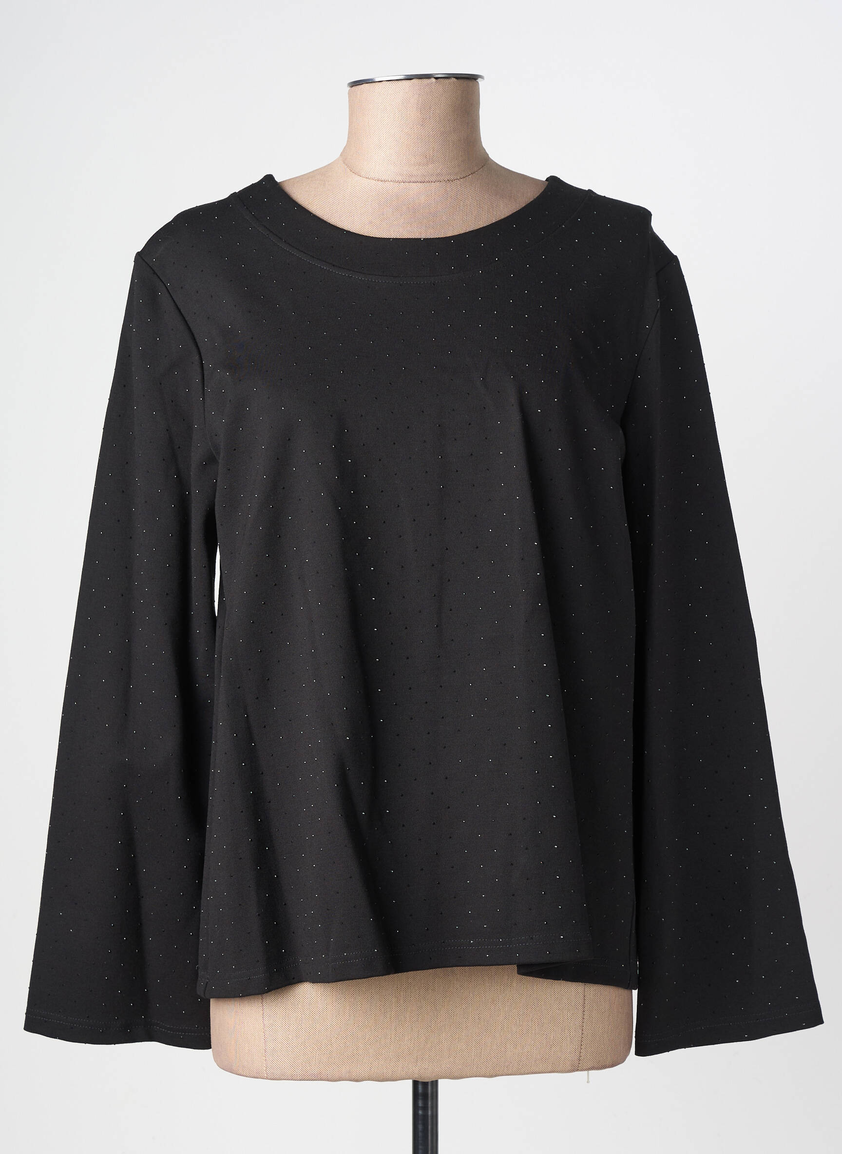 Top manches longues manches longues noir GEVANA femme