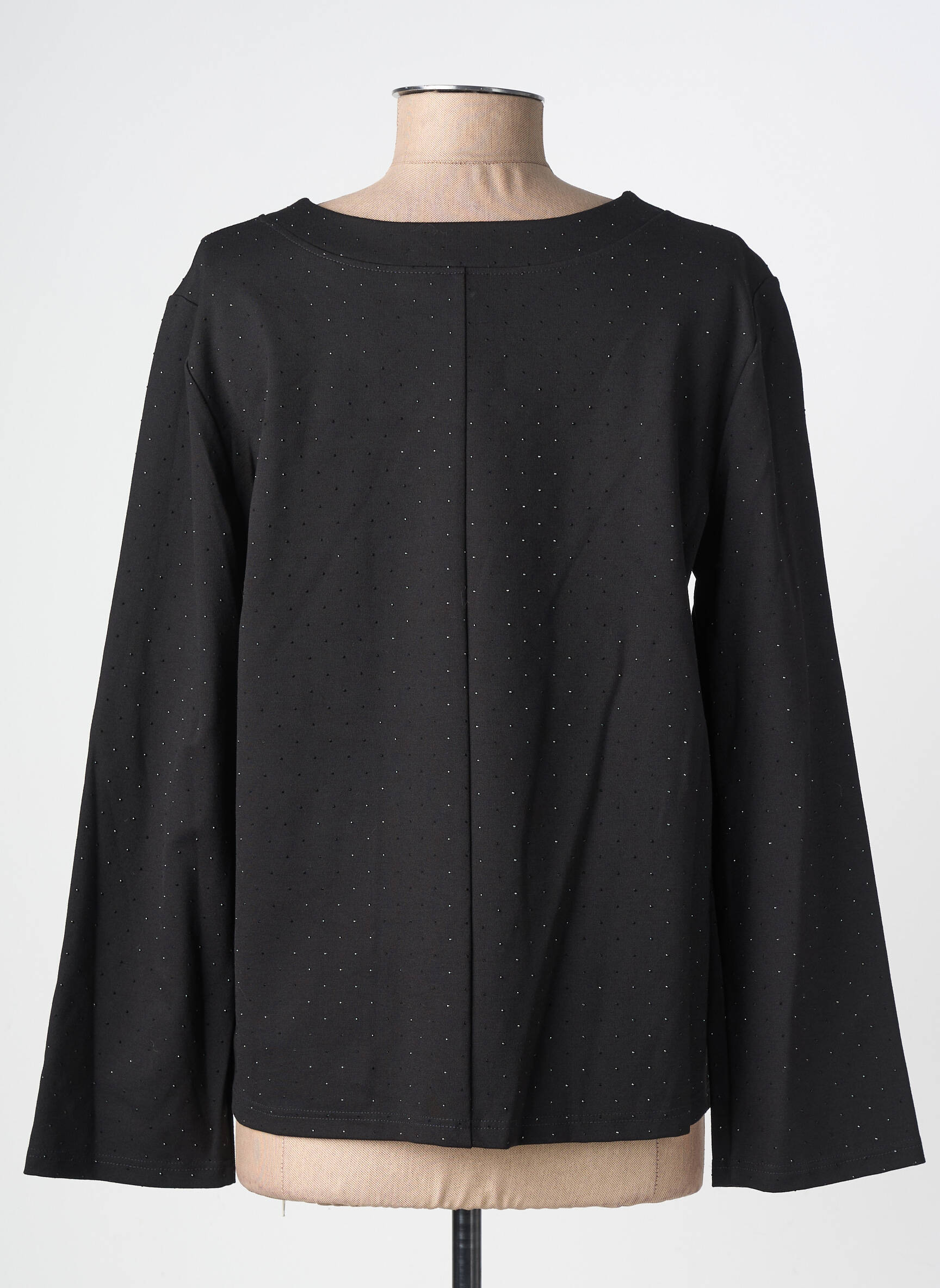 Top manches longues manches longues noir GEVANA femme