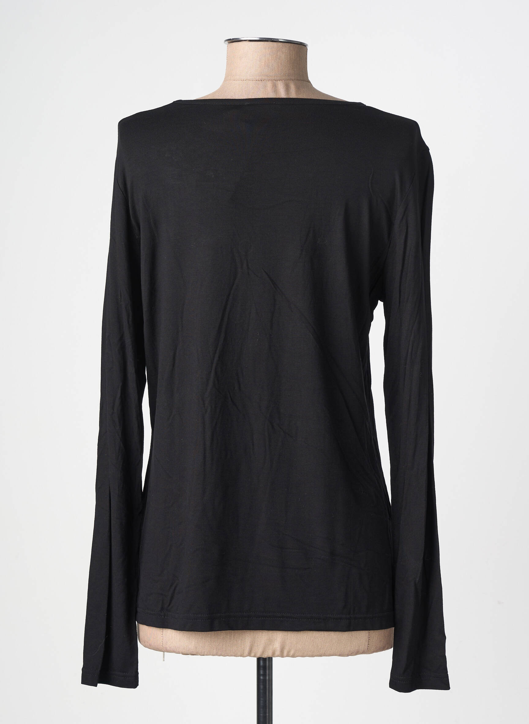 Top manches longues manches longues noir GEVANA femme