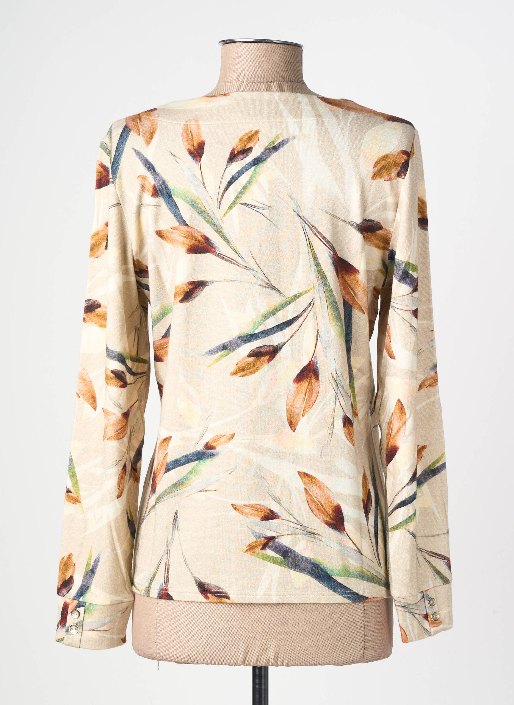 T-shirt manches longues manches longues beige GEVANA femme