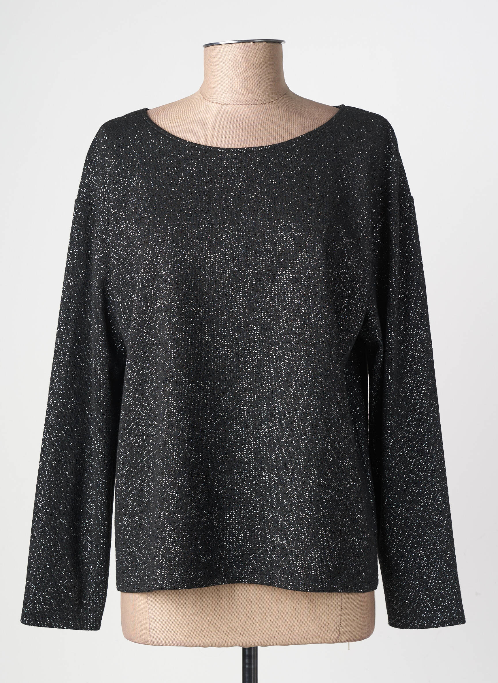 Top manches longues manches longues noir GEVANA femme