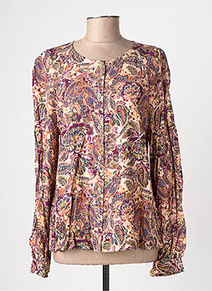Chemisier coupe cintrée manches longues violet GEVANA femme