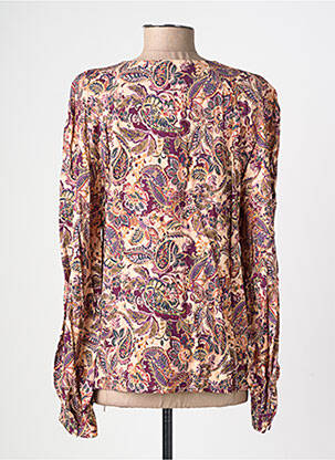Chemisier coupe cintrée manches longues violet GEVANA femme