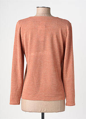 Pull coupe cintrée manches longues orange GEVANA femme