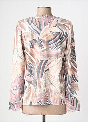 Pull coupe droite manches longues beige GEVANA femme