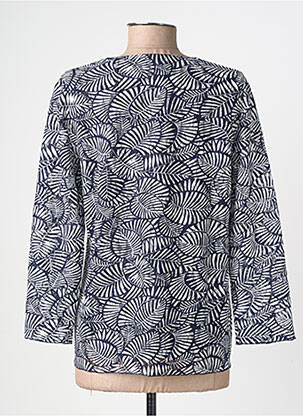 Top stretch manches 3/4 bleu GEVANA femme