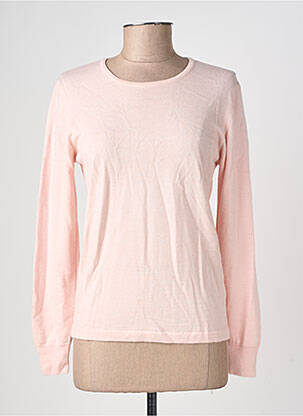 Pull coupe cintrée manches longues rose GEVANA femme