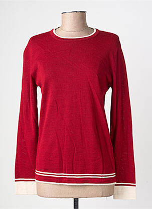 Pull coupe cintrée manches longues rouge GEVANA femme