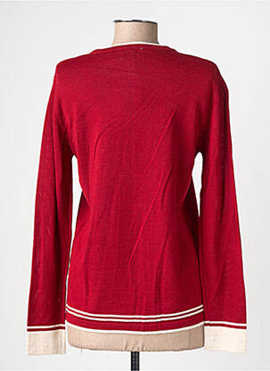 Pull coupe cintrée manches longues rouge GEVANA femme