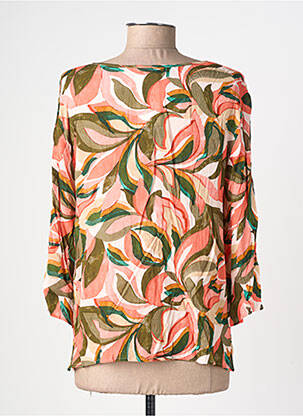 Blouse imprimé fantaisie manches 3/4 orange GEVANA femme