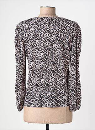 T-shirt imprimé fantaisie manches longues bleu GEVANA femme