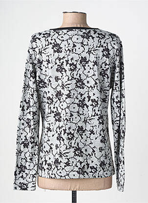 Pull coupe droite manches longues gris GEVANA femme