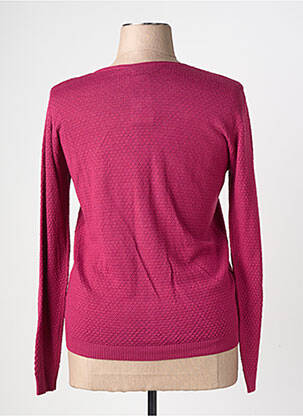 Gilet manches longues col rond violet GEVANA femme