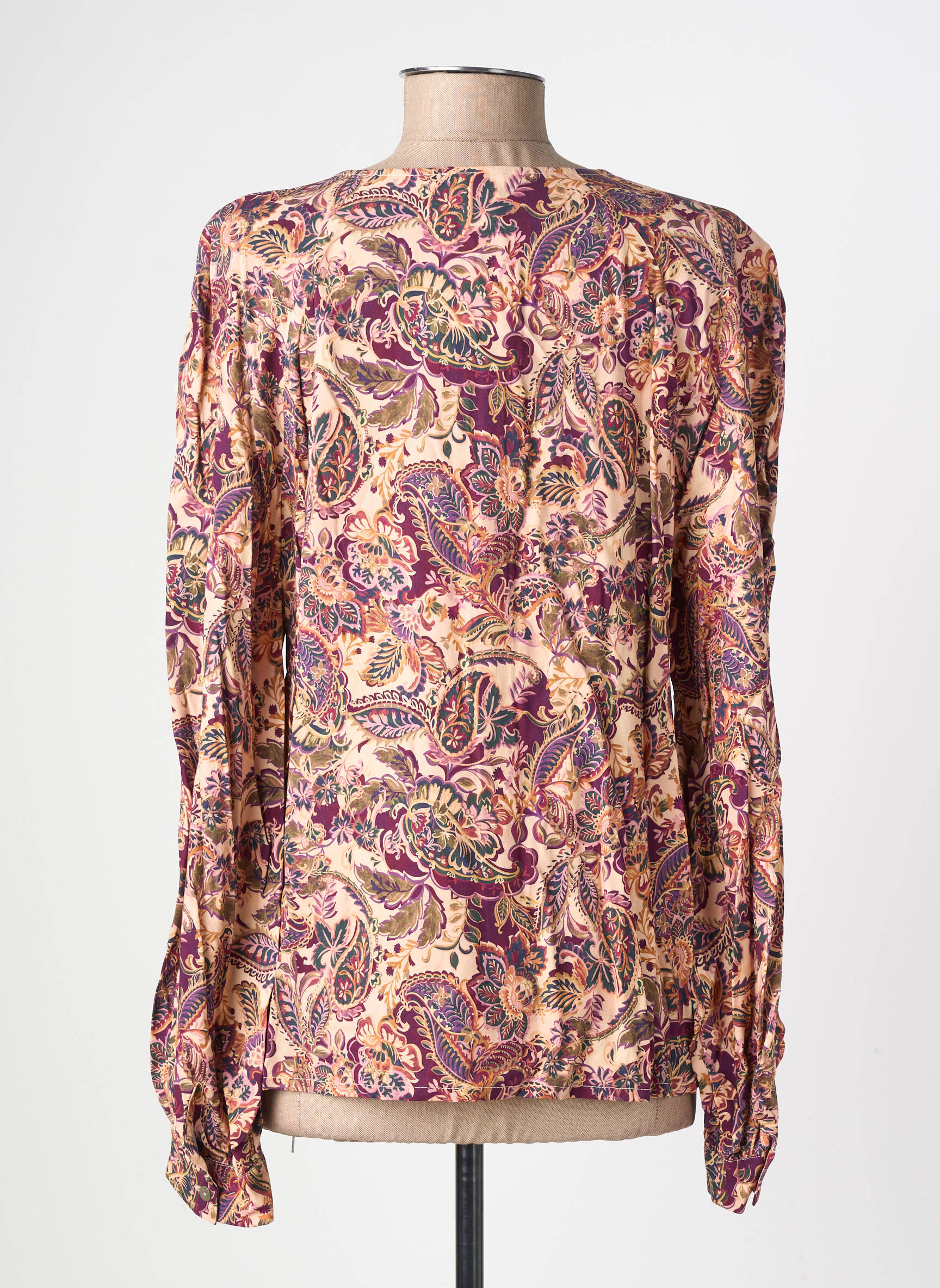 Chemisier coupe cintrée manches longues violet GEVANA femme
