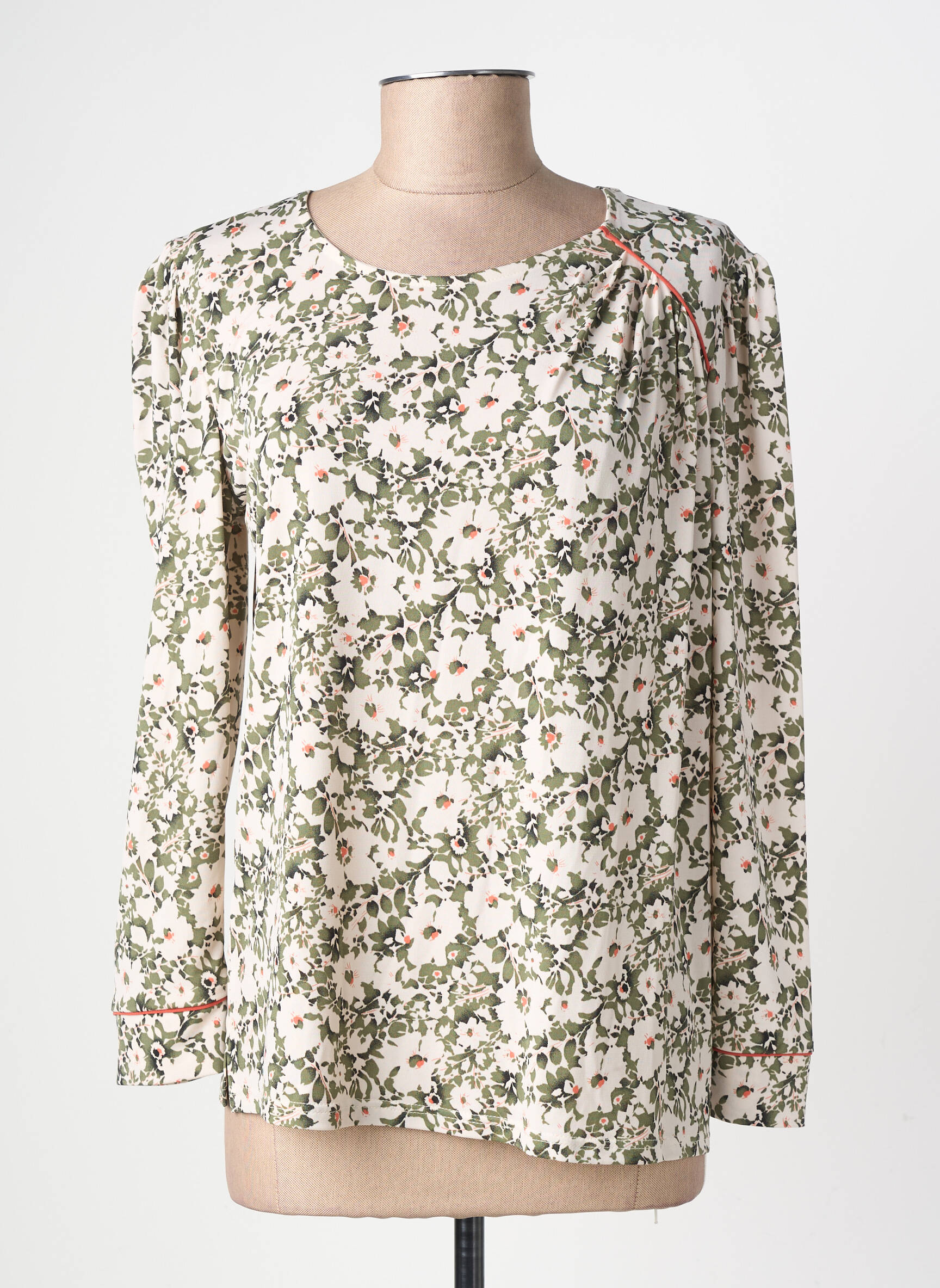 Top manches longues manches longues vert GEVANA femme